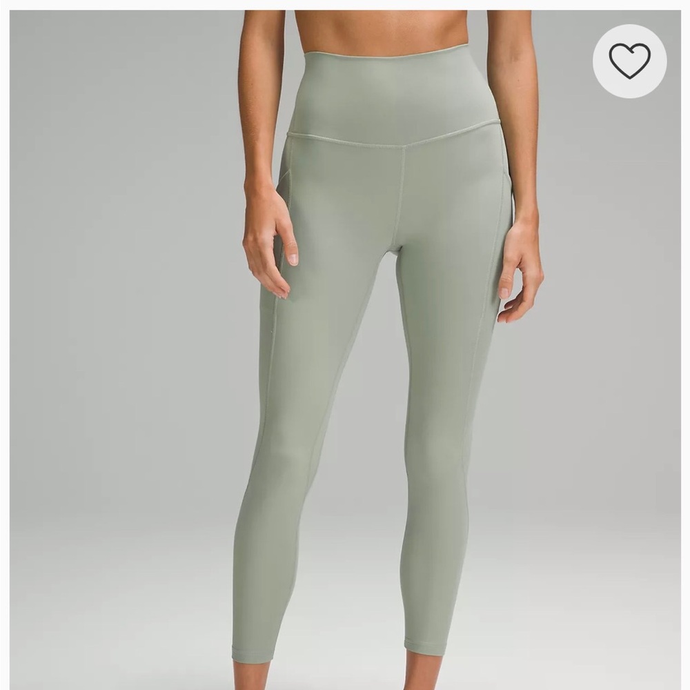 Sage green lululemon align leggings with leg side pocket